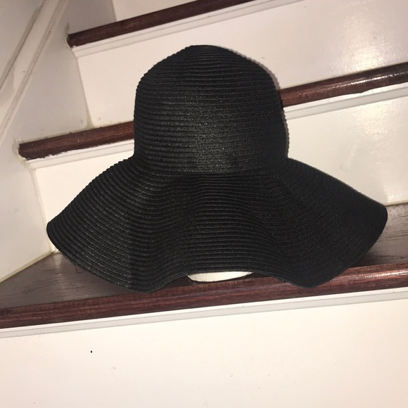 Floppy Black 100% Straw Hat One Size By Cato 😘😘 - Picture 6 of 6